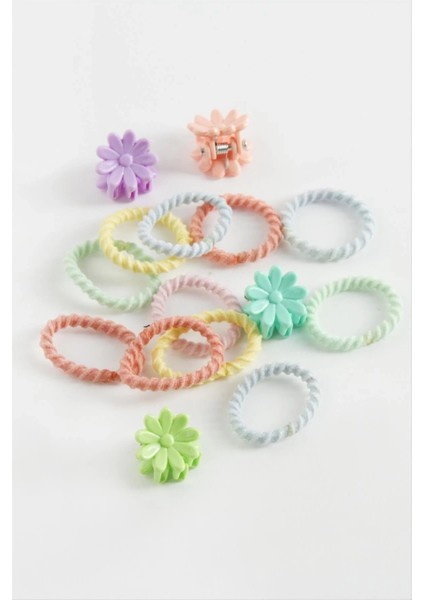 Papatya Mandal Lastikli Toka 14 Adet