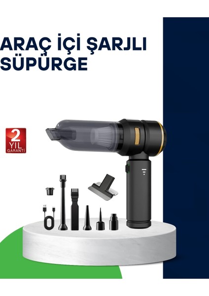 Kablosuz Şarjlı Araç Içi ve Küçük Alanlar Için Güçlü Vakumlu Süpürge