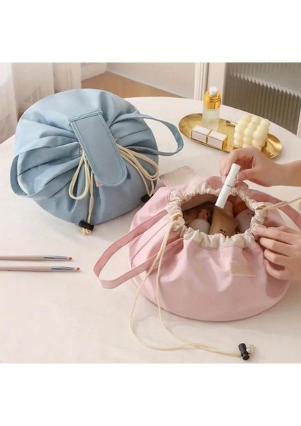 Büyük Kapasiteli Taşınabilir Seyahat Kozmetik Düzenleyici Çanta Mavi fiyatları