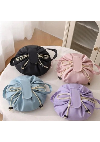 Büyük Kapasiteli Taşınabilir Seyahat Kozmetik Düzenleyici Çanta Mavi modelleri