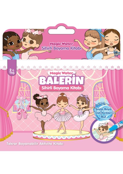 Sihirli Boyama Kitabı Balerin Özel Sulu Kalem ile Water Painting