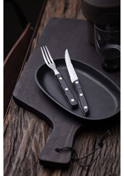 Old Farmer Black Steak Çatal, Bıçak Takımı 8 Parça - 18/8 Paslanmaz Çelik fiyatları