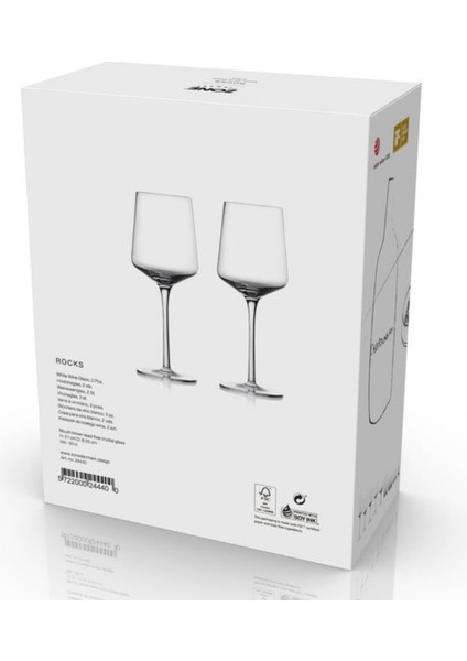 Rocks Kristal Beyaz Şarap Kadehi 2 Adet 30 cl