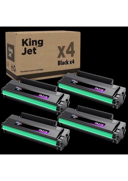 Pantum PA-210 Uyumlu Standart Kapasiteli (4'lü Paket) Çipli Muadil Toner | M6600W Uyumlu Toner