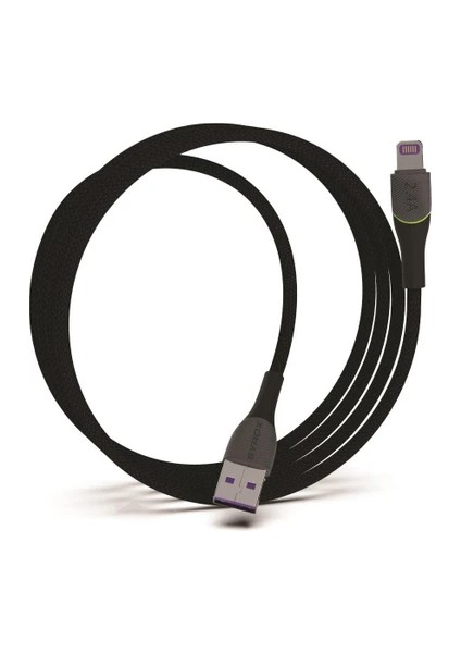 C136AL 2.4A Lightning Iphone Rgb Hasir Şarj Hızlı Data Kablosu
