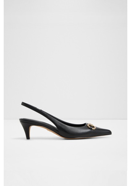 Finnea Ayakkabı Orta Boy Topuklu - Siyah