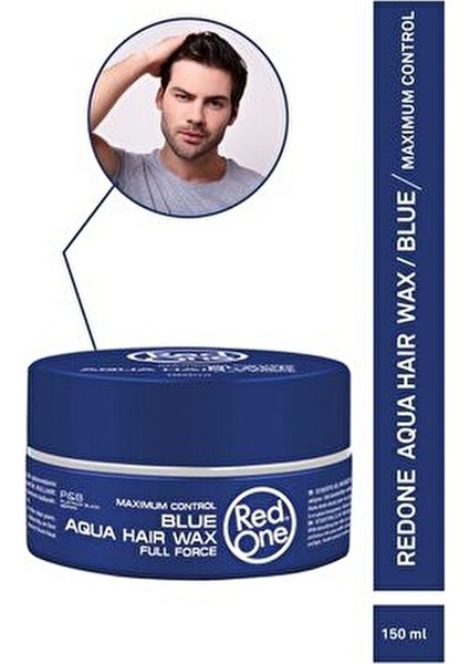 Mavi Aqua Saç Wax'ı Uzun Süre Kalıcı Stil İçin 150 ml Mat Görünüm Sağlar