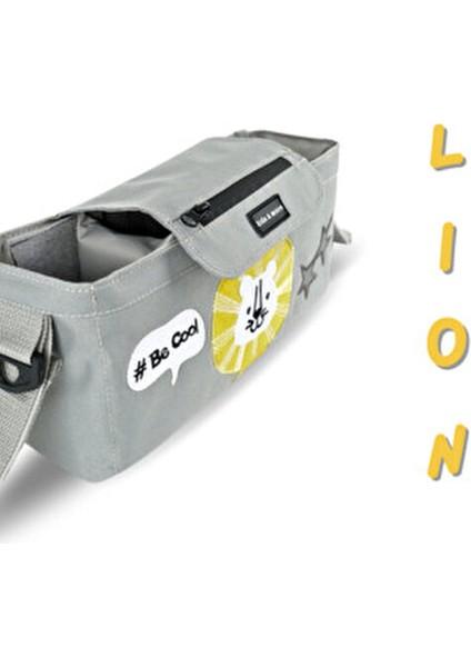 Puset Çantası Su Geçirmez Fermuarlı Gri Renkli Sevimli Tasarım