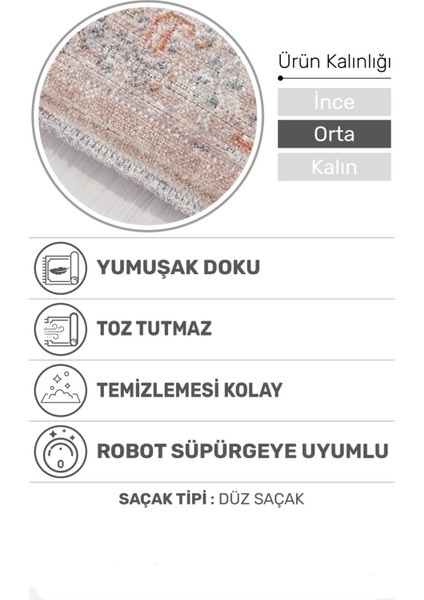 Retrova Halı Koleksiyonu | Vintage Eskitme Desenli, 6 mm Ince Form, Tozumaz ve Kolay Temizlik fiyatları