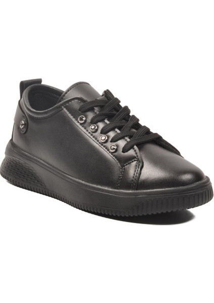 201 G Siyah-Siyah Taşlı Mevsimlik Sneaker