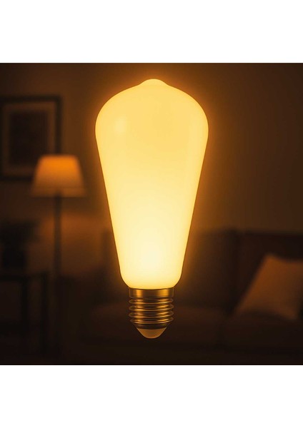 Milky ST6W LED Filament Ampul – Beyaz Cam, Sarı Işık, 6W 540 Lümen E27 Duy fiyatları