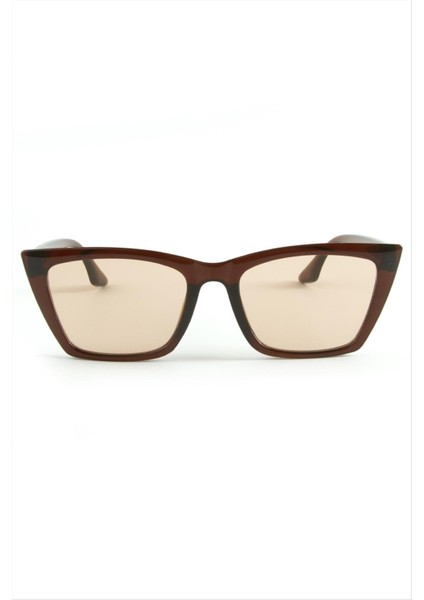 Msa-Shop Kare Çerçeveli Güneş Gözlüğü-Kahverengi