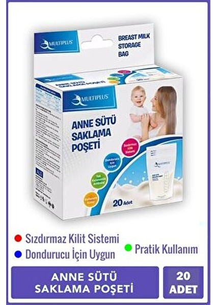 Anne Sütü Saklama Poşeti 20 Adet Sızdırmaz Tasarım ile Güvenli Saklama fiyatları