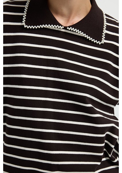 Inci Detaylı Triko Kazak C.kahve 13945630000 fiyatları