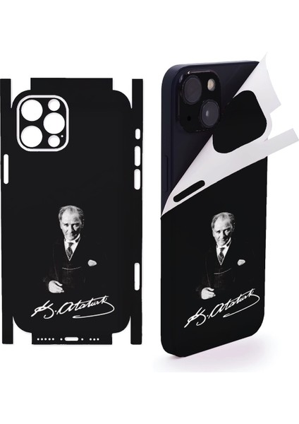 Apple Iphone 13 Pro Full Kaplama Koruma Sticker Kılıfsız Kullanım Çizilme Önleyici Atatürk 3