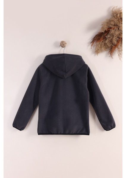 Lastik Manşetli Fermuarlı Kapüşonlu Çocuk Unisex Polar Ceket fiyatları