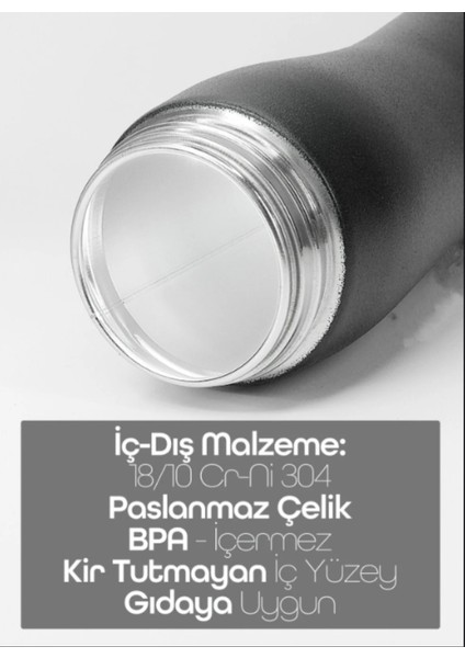 Komple Paslanmaz Çelik Matara Pipetli Mat Renk Spor Matarası Suluğu 304 Çelik Suluk Siyah 1158 fiyatları