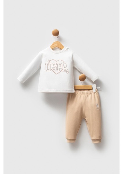 U.s. Polo Assn Kız Bebek 3'lü Takım Bej fiyatları