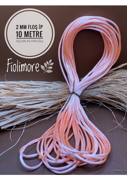 Floş Ip Neon Sarı Renk (Sıçan Kuyruğu) 2 mm 10 Metre Takı Bileklik Ipi