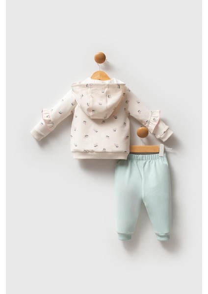 U.s. Polo Assn Kız Bebek 3'lü Takım Ekru modelleri