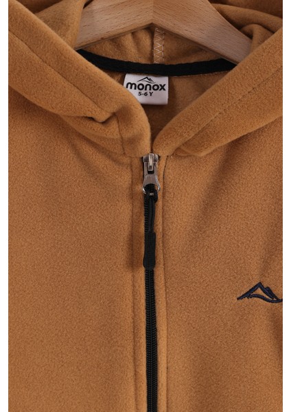 Lastik Manşetli Fermuarlı Kapüşonlu Çocuk Unisex Polar Ceket fiyatları