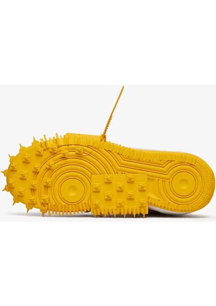Air Force 1 Mid Sp Af1 Special Series Unisex Leather Sneaker Özel Seri Hakiki Deri Unisex Günlük Spor Ayakkabı Sarı