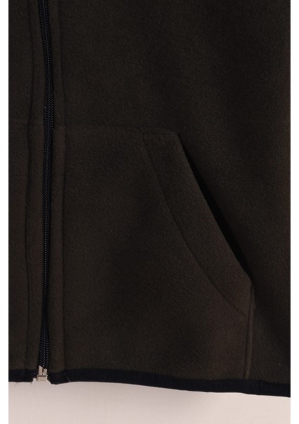 Lastik Manşetli Fermuarlı Kapüşonlu Çocuk Unisex Polar Ceket fiyatları