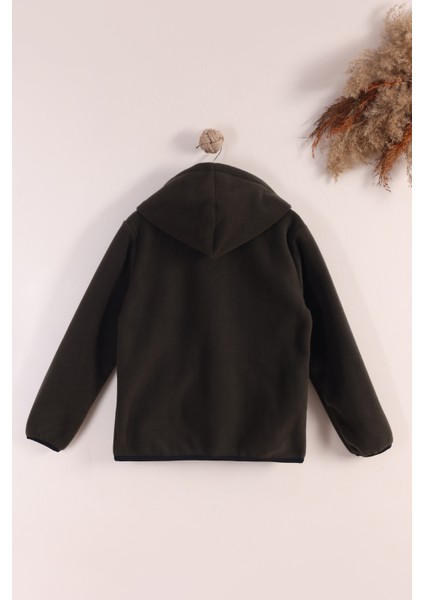 Lastik Manşetli Fermuarlı Kapüşonlu Çocuk Unisex Polar Ceket fırsatları