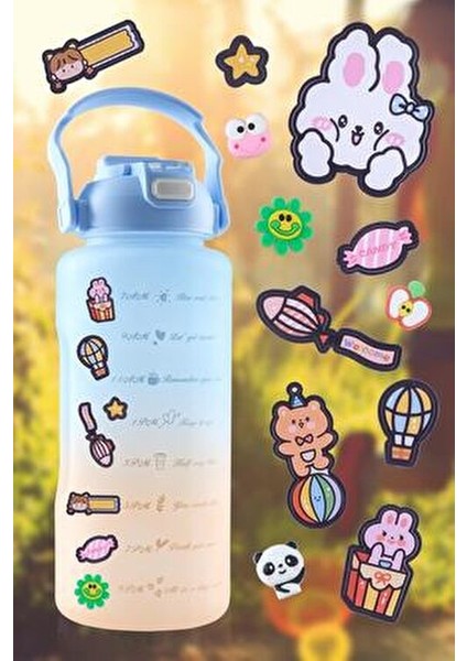 Rainbow 2000 ml İçecek Termosu Çift Katmanlı Yalıtım ile Kamp ve Outdoor Uyumlu