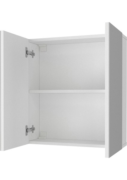 Binary Banyo Üst Dolabı Aynalı Dolap Çok Amaçlı Dolap Beyaz