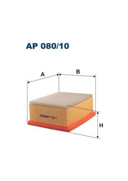 Fıltron AP080.10 - Hava Filtresi Partner 1.9d 96 2.0 Hdi 00 Berlıngo 1.9d 96 2.0 Hdi 00