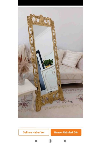 Ayaklı Ayna Mdf Gold fırsatları