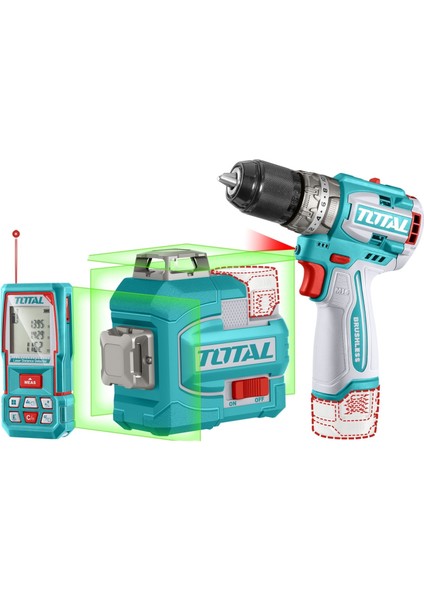 Avantaj Set - 16V Darbeli Matkap, 16V 100M Lazer Metre TOSLI250101E