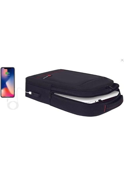 MCC-007 17.3" Office USB Girişli Notebook Sırt Çantası Siyah fırsatları