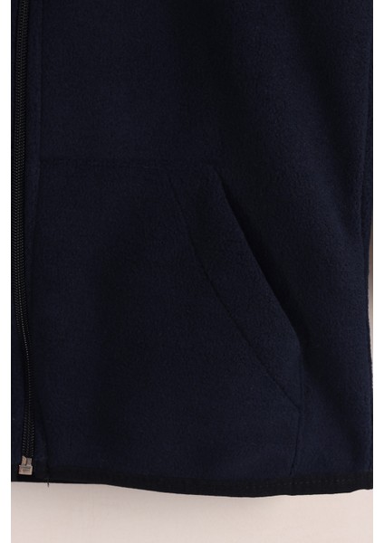 Lastik Manşetli Fermuarlı Kapüşonlu Çocuk Unisex Polar Ceket fırsatları