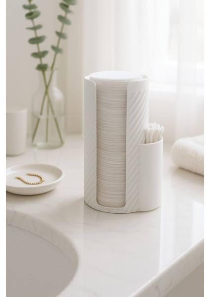 Makyaj Temizleme Pamuğu ve Kulak Çubuğu Standı