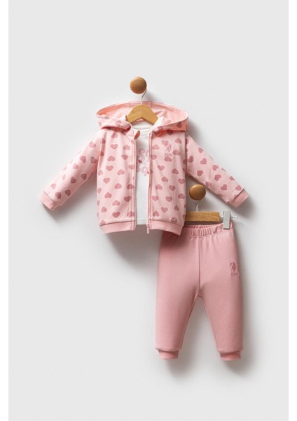 U.s. Polo Assn Kız Bebek 3'lü Takım Açık Pembe