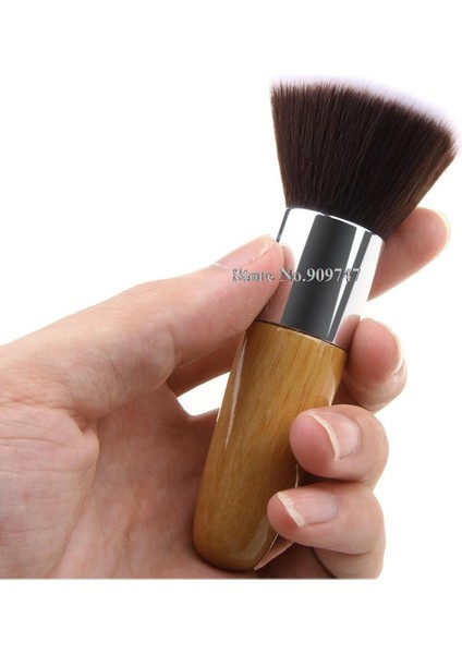 Doğal Bambu Makyaj Fırçası, Pudra ve Allık Için Ideal, Şık ve Hafif Tasarım fırsatları