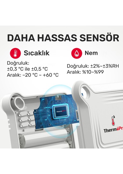 TP351 Telefon Kontröllü 79M Menzilli Indoor Termometre fiyatları