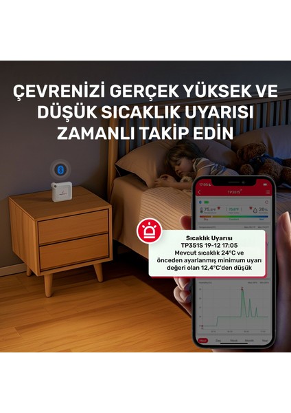 TP351 Telefon Kontröllü 79M Menzilli Indoor Termometre indirimleri