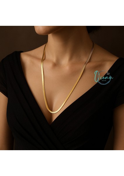 Çelik Altın Renk 60 cm İtalyan Zincir Kolye fiyatları