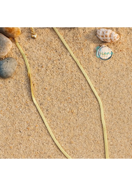 Çelik Altın Renk 60 cm İtalyan Zincir Kolye indirimleri