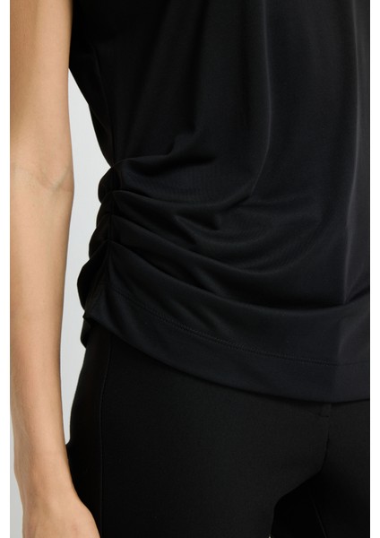 Kolsuz Büzgülü Bluz Siyah 11545833000 fiyatları