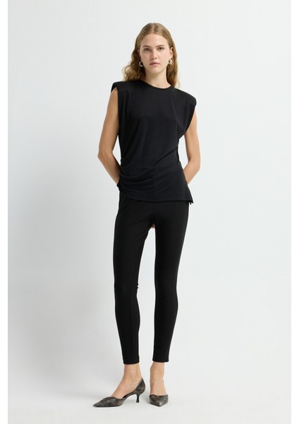 Kolsuz Büzgülü Bluz Siyah 11545833000 modelleri