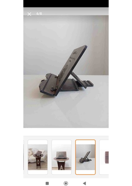 Kabe Görselli Ahşap Kitap Kuran Okuma Rahlesi Tablet Tutucu Stand fırsatları