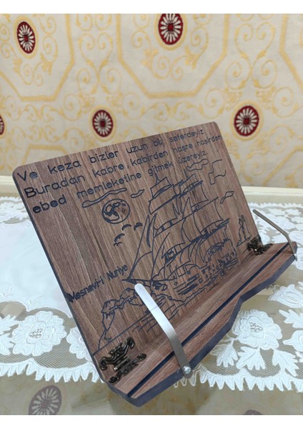 Ahşap Risale-I Nur Vecizeli Kitap Kuran Okuma Rahlesi Tablet Tutucu Stand fiyatları