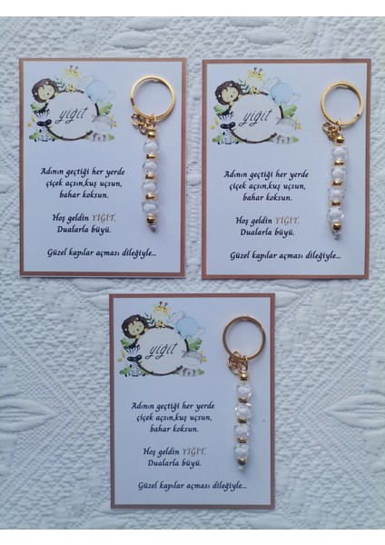 100 Adet Isme Özel Tasarım Beyaz Anahtarlık Hastane Yeni Doğan 40 Mevlidi Dağıtmalık Hediyelik fiyatları