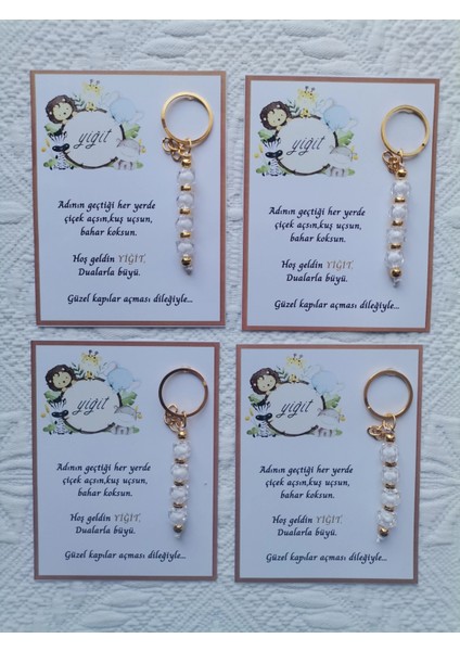 100 Adet Isme Özel Tasarım Beyaz Anahtarlık Hastane Yeni Doğan 40 Mevlidi Dağıtmalık Hediyelik modelleri