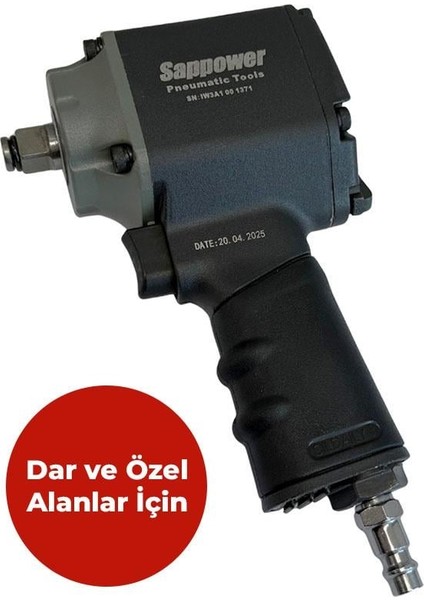 IW-3A1 1/2 Havalı Somun Sıkma ve Sökme Tabancası 600 Nm