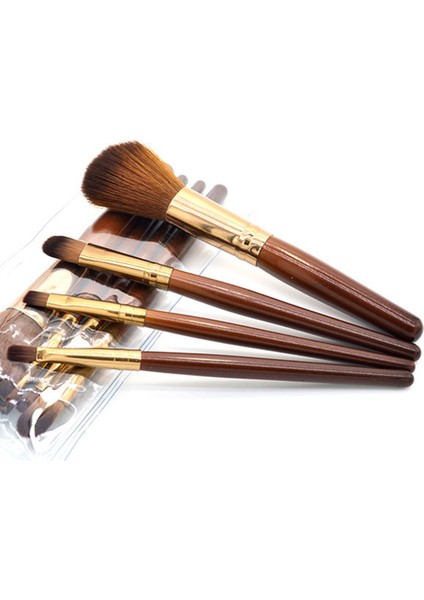 4 Parça Makyaj Fırça Seti, Temiz ve Şık Tasarım